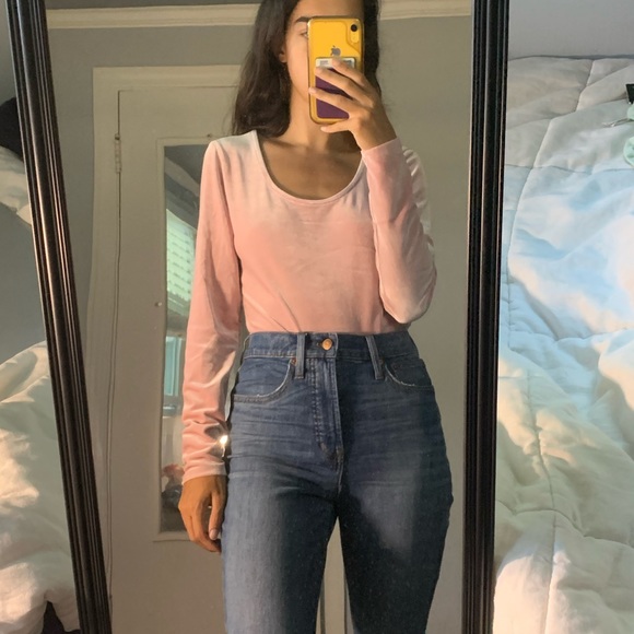 J.Crew Scoopneck Stretch Velvet Bodysuit NWT - Picture 4 of 8